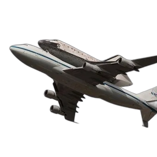 3d render, concept art, outer space, large, airplane, carrying, space, shuttle transparent PNG cut-out