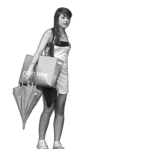 dress, photorealistic, 3d render, concept art, pencil sketch, woman, white, holds transparent PNG cut-out