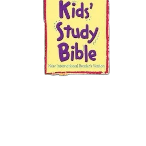 colorful, book, cover, titled, kids, study, bible, featuring transparent PNG cut-out