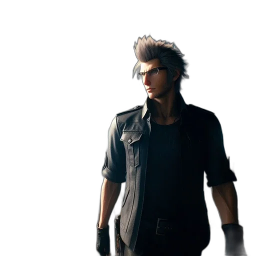 jacket, weapon, concept art, 3d render, photorealistic, pixel art, focused, character transparent PNG cut-out