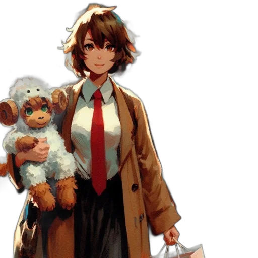 staff, concept art, anime, pixel art, photorealistic, red, earth tones, young transparent PNG cut-out