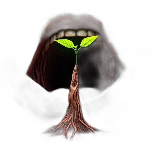 tree, creature, staff, mask, concept art, photorealistic, fantasy art, 3d render transparent PNG cut-out