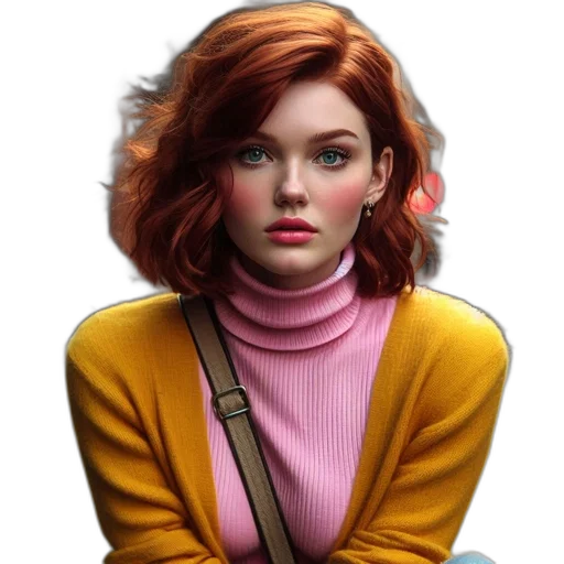 jacket, face, robot, concept art, photorealistic, comic book art, fantasy art, neon lights transparent PNG cut-out