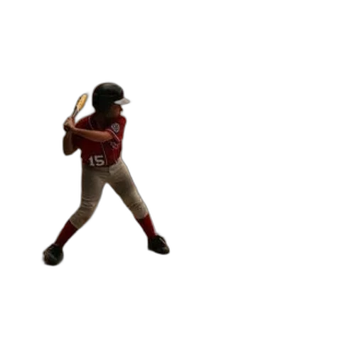 staff, weapon, 3d render, pixel art, young, baseball, player, red transparent PNG cut-out