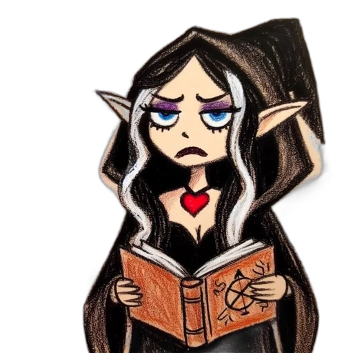 staff, fantasy art, concept art, pixel art, watercolor, illustration, features, woman transparent PNG cut-out