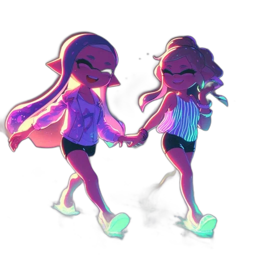 dress, vaporwave, watercolor, concept art, 3d render, neon lights, neon, pastel transparent PNG cut-out