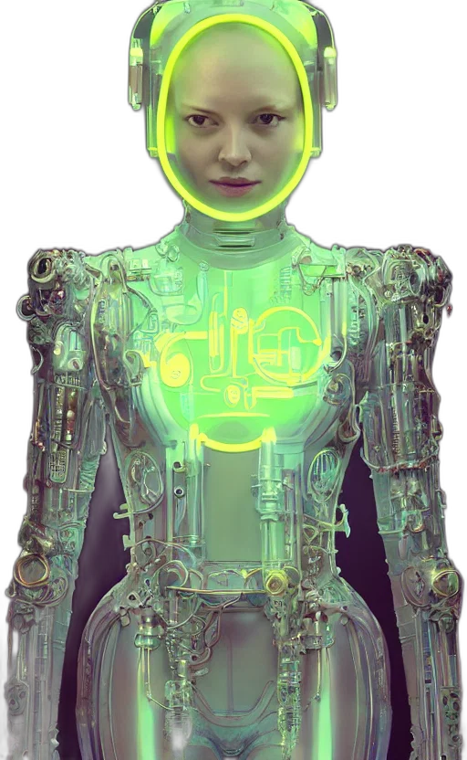 robot, face, mask, jacket transparent PNG cut-out