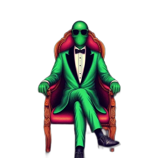 robot, mask, jacket, furniture, concept art, comic book art, pixel art, 3d render transparent PNG cut-out