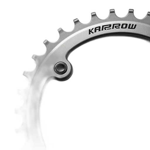 weapon, close-up, image, metallic, bicycle, chainring, brand, name transparent PNG cut-out