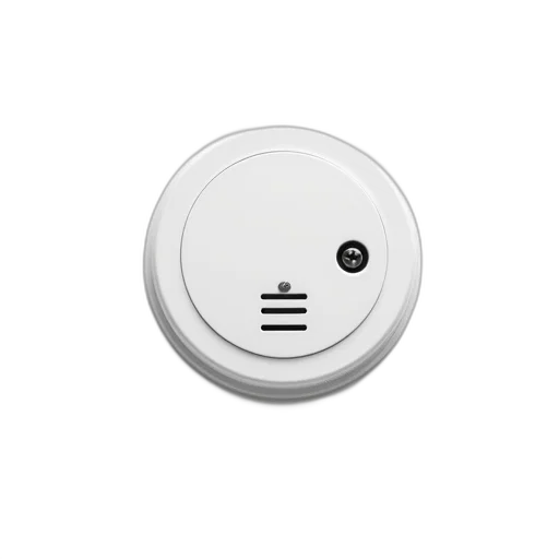 robot, 3d render, white, modern, smoke, detector, circular, design transparent PNG cut-out