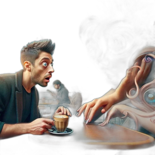 food, creature, face, concept art, photorealistic, fantasy art, 3d render, fire transparent PNG cut-out