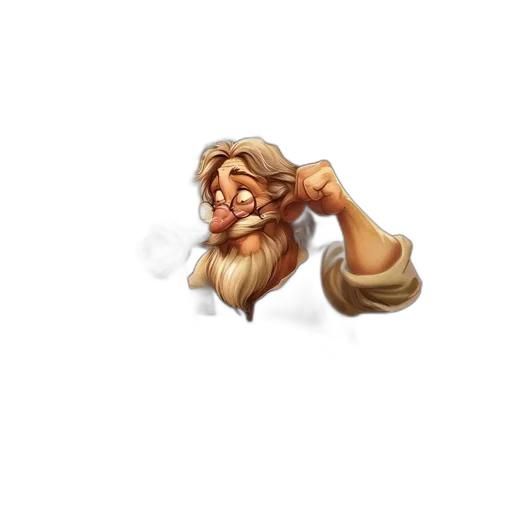 hair, staff, face, pixel art, concept art, fantasy art, cartoon, elderly transparent PNG cut-out