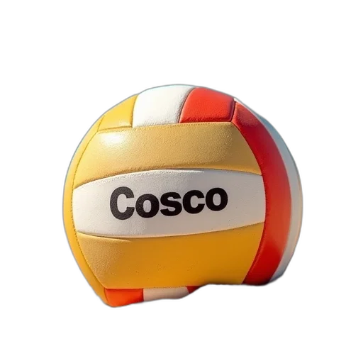 3d render, beach, volleyball, ball, word, cosco, written transparent PNG cut-out