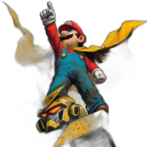 weapon, sword, staff, concept art, 3d render, comic book art, mario, triumphantly transparent PNG cut-out