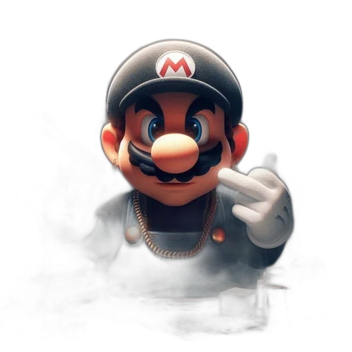 face, mask, hat, animal, 3d render, pixel art, concept art, photorealistic transparent PNG cut-out