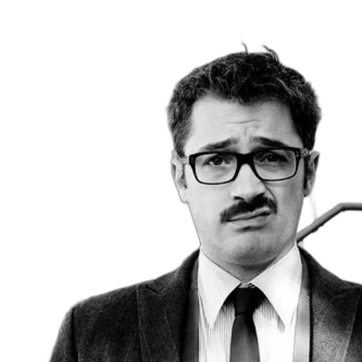 staff, face, animal, cartoon, man, mustache, glasses, stands transparent PNG cut-out