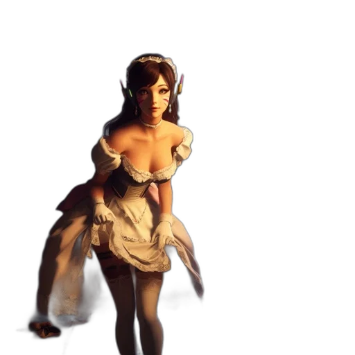 dress, staff, fantasy art, concept art, pixel art, 3d render, fog, forest transparent PNG cut-out