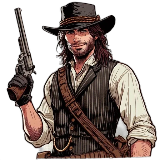 weapon, staff, hat, concept art, comic book art, pixel art, cartoon, man transparent PNG cut-out