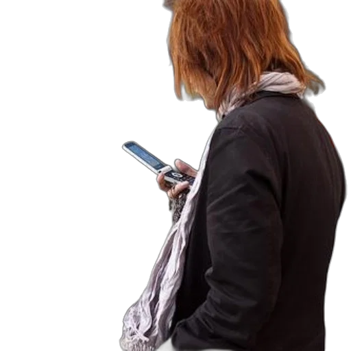 staff, jacket, person, black, white, scarf, stands, city transparent PNG cut-out