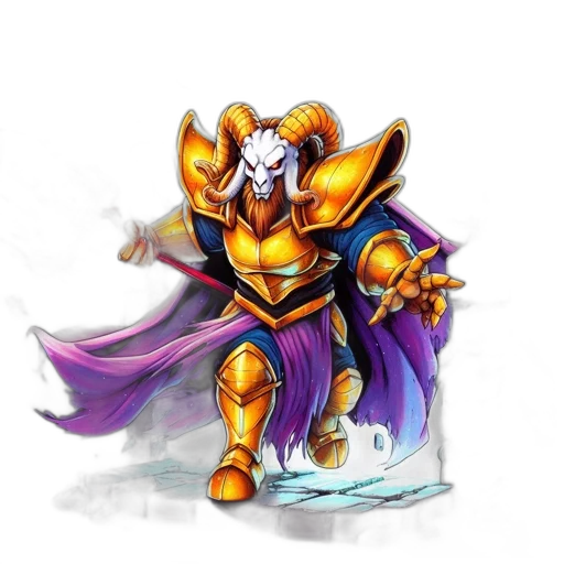 staff, concept art, fantasy art, comic book art, pixel art, golden-armored, figure, resembling transparent PNG cut-out