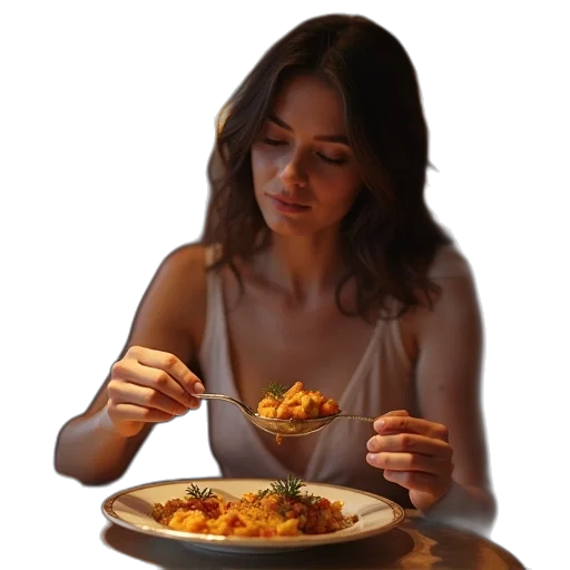 food, dress, jewelry, face transparent PNG cut-out