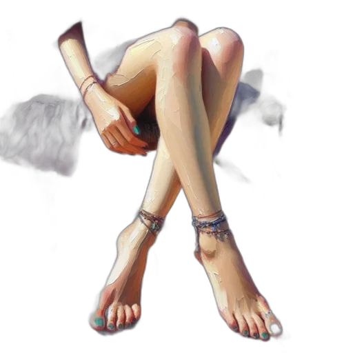 shoes, dress, jewelry, photorealistic, concept art, watercolor, oil painting, fog transparent PNG cut-out