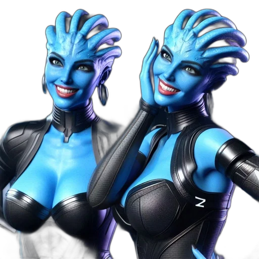 mask, robot, concept art, 3d render, fantasy art, comic book art, outer space, blue transparent PNG cut-out