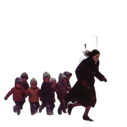 staff, umbrella, concept art, snow, city street, fog, fire, snowy transparent PNG cut-out