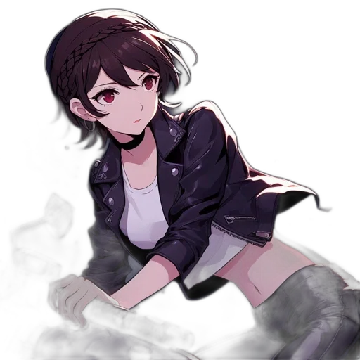 jacket, weapon, creature, staff, anime, concept art, watercolor, cartoon transparent PNG cut-out