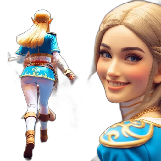 staff, dress, concept art, fantasy art, 3d render, pixel art, blue, pastel transparent PNG cut-out