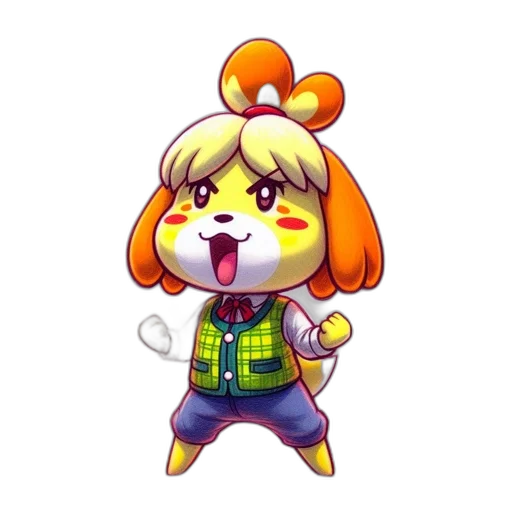animal, staff, creature, pixel art, concept art, cartoon, 3d render, anthropomorphic transparent PNG cut-out