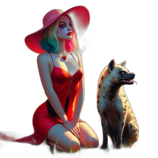 dress, hat, creature, concept art, fantasy art, pixel art, comic book art, beach transparent PNG cut-out