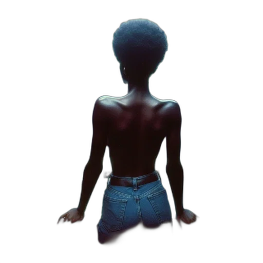 hair, dress, concept art, dimly, lit, room, woman, afro transparent PNG cut-out