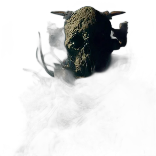 mask, creature, animal, dragon, concept art, photorealistic, fantasy art, 3d render transparent PNG cut-out