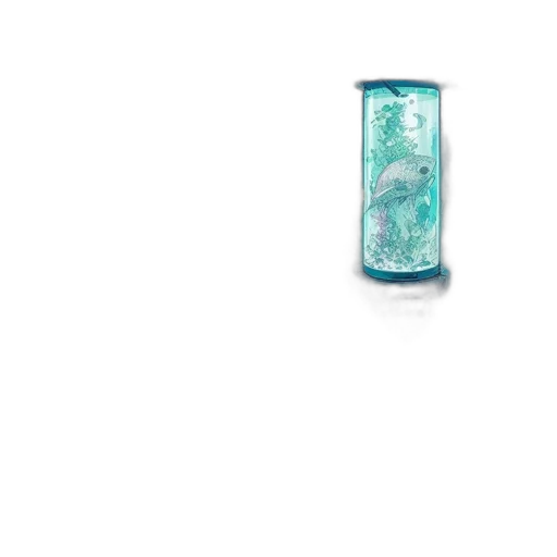 bottle, jewelry, staff, weapon, 3d render, vaporwave, pixel art, concept art transparent PNG cut-out