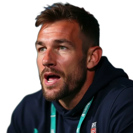 jacket, face, rugby, player transparent PNG cut-out