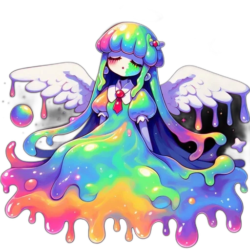 dress, staff, creature, dragon, pixel art, fantasy art, concept art, vaporwave transparent PNG cut-out