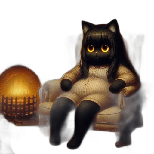 furniture, mask, pixel art, concept art, fantasy art, 3d render, night, dark transparent PNG cut-out