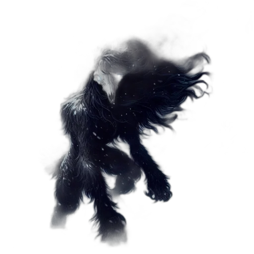 creature, animal, hair, dragon, concept art, fantasy art, photorealistic, 3d render transparent PNG cut-out