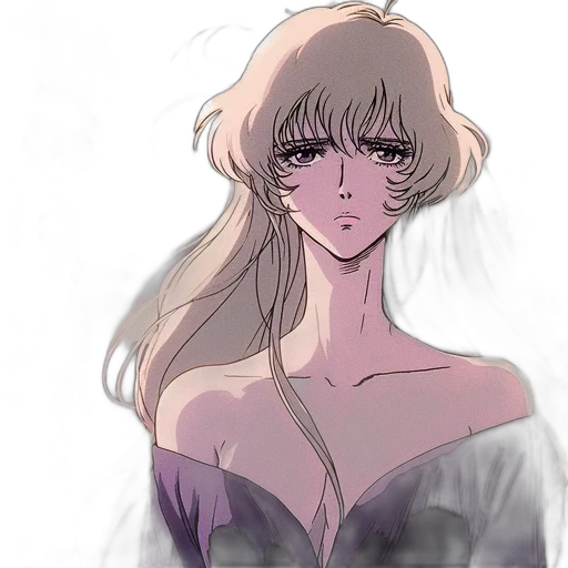 dress, face, hair, anime, vaporwave, watercolor, concept art, fire transparent PNG cut-out
