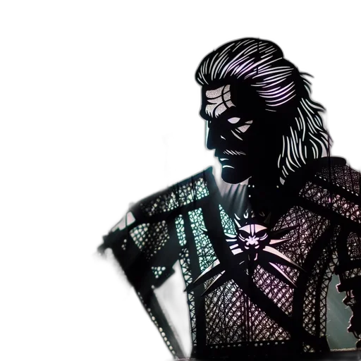 mask, face, jacket, concept art, comic book art, pixel art, cyberpunk, dark transparent PNG cut-out