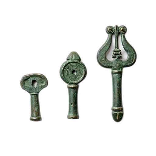 jewelry, staff, weapon, furniture, green, set, three, ancient transparent PNG cut-out