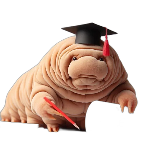 3d render, photorealistic, anthropomorphic, caterpillar, figure, depicted, seated, student transparent PNG cut-out