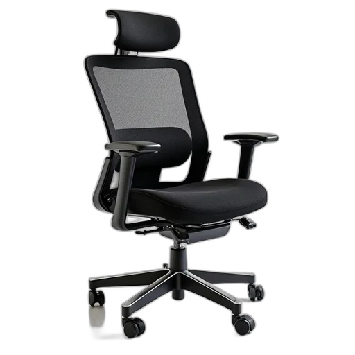 furniture, staff, 3d render, modern, office, chair, high, backrest transparent PNG cut-out
