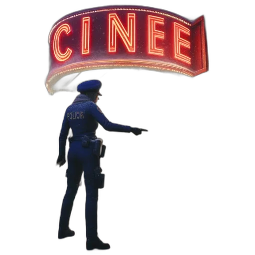 staff, robot, jacket, weapon, 3d render, concept art, cyberpunk, vaporwave transparent PNG cut-out