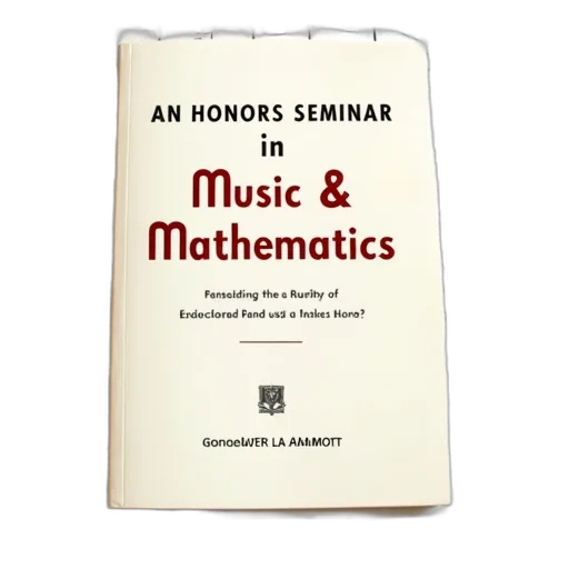 book, cover, titled, honors, seminar, music, mathematics, mathfest transparent PNG cut-out