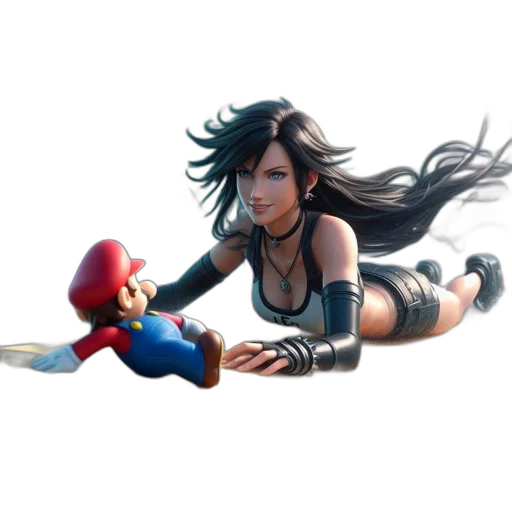weapon, sword, concept art, 3d render, fantasy art, pixel art, woman, rides transparent PNG cut-out