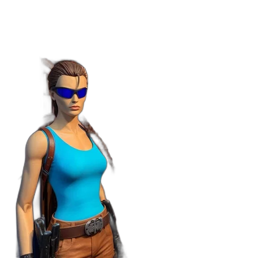 mask, weapon, staff, face, 3d render, concept art, cyberpunk, pixel art transparent PNG cut-out