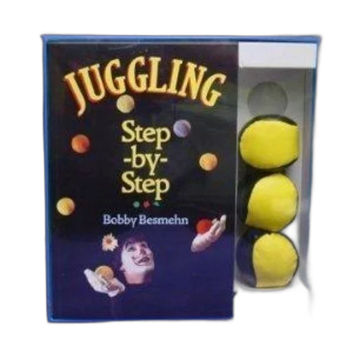 book, titled, juggling, step-by-step, bobby, besmehn, featuring, cover transparent PNG cut-out