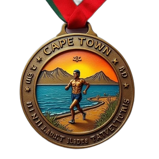 race, medal, route, cape, town transparent PNG cut-out